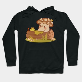 Mushroom And Frog Friends Hoodie